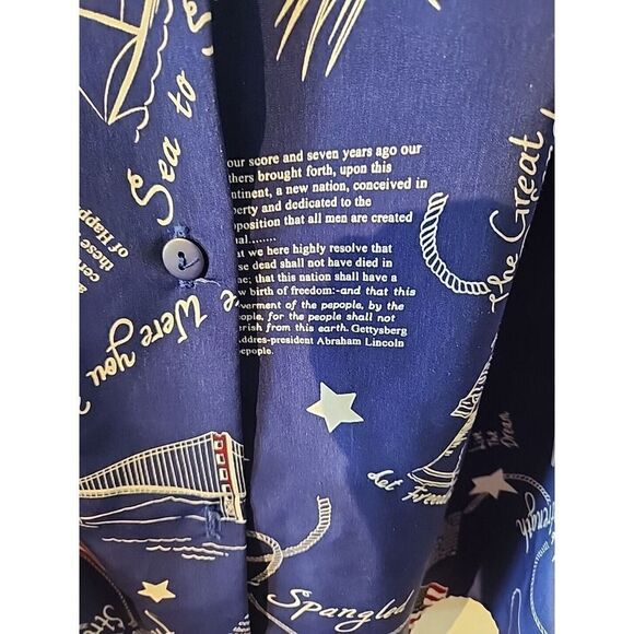 Vintage A Personal Touch Button Up Shirt American Flag Freedon Patriotic 2xl - Picture 4 of 7